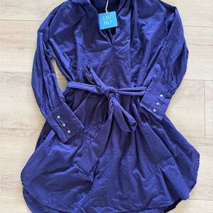 Livro Women's Long Sleeve Navy Dress